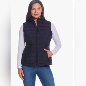 Weatherproof Channel Quilted Longline Vest, Blk-XL